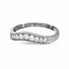 Thumbnail Image 3 of Previously Owned - 1/4 CT. T.W. Diamond Contour Band in 14K White Gold