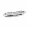 Thumbnail Image 0 of Previously Owned - 14K White Gold Contour Band with Diamond Accents