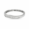 Previously Owned - 14K White Gold Contour Band with Diamond Accents