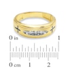 Thumbnail Image 3 of Previously Owned - 1/10 CT. T.W. Diamond Cross Wedding Band in 14K Gold