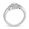 Thumbnail Image 2 of Previously Owned - 3/8 CT. T.W. Diamond Round Framed Promise Ring in 10K White Gold