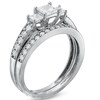 Thumbnail Image 2 of Previously Owned - 1 CT. T.W. Princess-Cut Diamond Three Stone Bridal Set in 14K White Gold