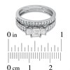 Thumbnail Image 3 of Previously Owned - 1 CT. T.W. Princess-Cut Diamond Three Stone Bridal Set in 14K White Gold