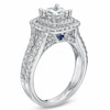 Thumbnail Image 3 of Previously Owned - Vera Wang Love Collection 2-1/5 CT. T.W. Princess-Cut Diamond Frame Engagement Ring in 14K White Gold