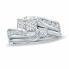Thumbnail Image 1 of Previously Owned - 1-1/2 CT. T.W. Princess-Cut Diamond Three Stone Bridal Set in 14K White Gold