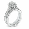 Thumbnail Image 2 of Previously Owned - 2 CT. T.W. Radiant-Cut Diamond Framed Bridal Set in 14K White Gold