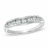 Thumbnail Image 1 of Previously Owned - 1/2 CT. T.W. Diamond Channel-Set Contour Wedding Band in 14K White Gold