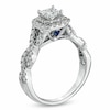 Thumbnail Image 2 of Previously Owned - Vera Wang Love Collection 1 CT. T.W. Princess-Cut Diamond Twist Engagement Ring in 14K White Gold