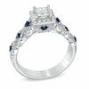 Thumbnail Image 2 of Previously Owned - Vera Wang Love Collection 1 CT. T.W. Diamond and Blue Sapphire Engagement Ring in 14K White Gold
