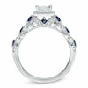Thumbnail Image 3 of Previously Owned - Vera Wang Love Collection 1 CT. T.W. Diamond and Blue Sapphire Engagement Ring in 14K White Gold