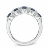 Thumbnail Image 3 of Previously Owned - Vera Wang Love Collection Blue Sapphire and 3/8 CT. T.W. Diamond Ring in 14K White Gold