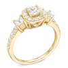 Thumbnail Image 2 of Previously Owned - 1-1/4 CT. T.W. Princess-Cut Diamond Frame Past Present Future® Ring in 14K Gold