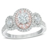 Thumbnail Image 1 of Previously Owned - 1 CT. T.W. Diamond Double Frame Past Present Future® Ring in 14K Two-Tone Gold