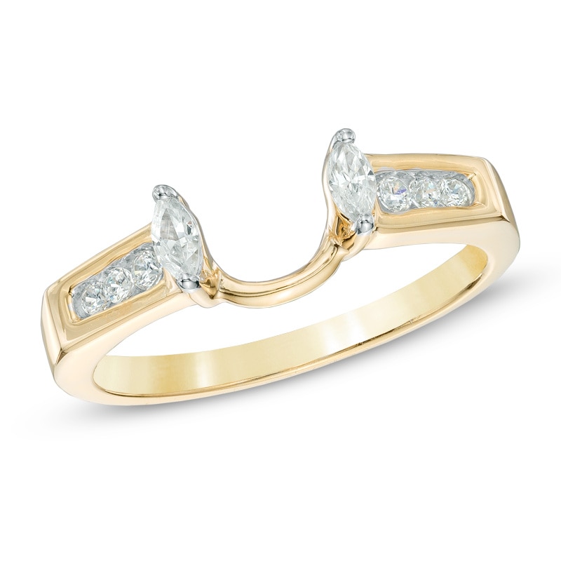 Main Image 1 of Previously Owned - 1/4 CT. T.W. Marquise Diamond Solitaire Enhancer in 10K Gold