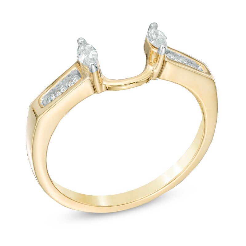 Main Image 2 of Previously Owned - 1/4 CT. T.W. Marquise Diamond Solitaire Enhancer in 10K Gold