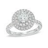 Thumbnail Image 1 of Previously Owned - 1-1/2 CT. T.W. Diamond Double Frame Engagement Ring in 14K White Gold