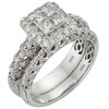 Thumbnail Image 2 of Previously Owned - 1 CT. T.W. Princess-Cut Quad Diamond Bridal Set in 14K White Gold (I/I2)
