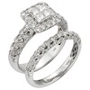 Thumbnail Image 3 of Previously Owned - 1 CT. T.W. Princess-Cut Quad Diamond Bridal Set in 14K White Gold (I/I2)