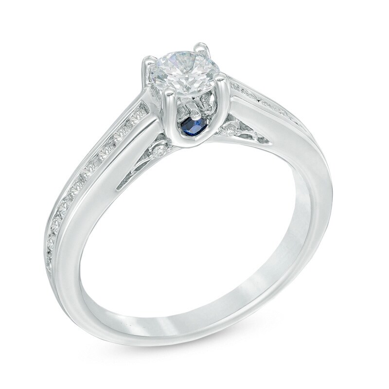 Main Image 2 of Previously Owned - Vera Wang Love Collection 3/4 CT. T.W. Diamond Engagement Ring in 14K White Gold