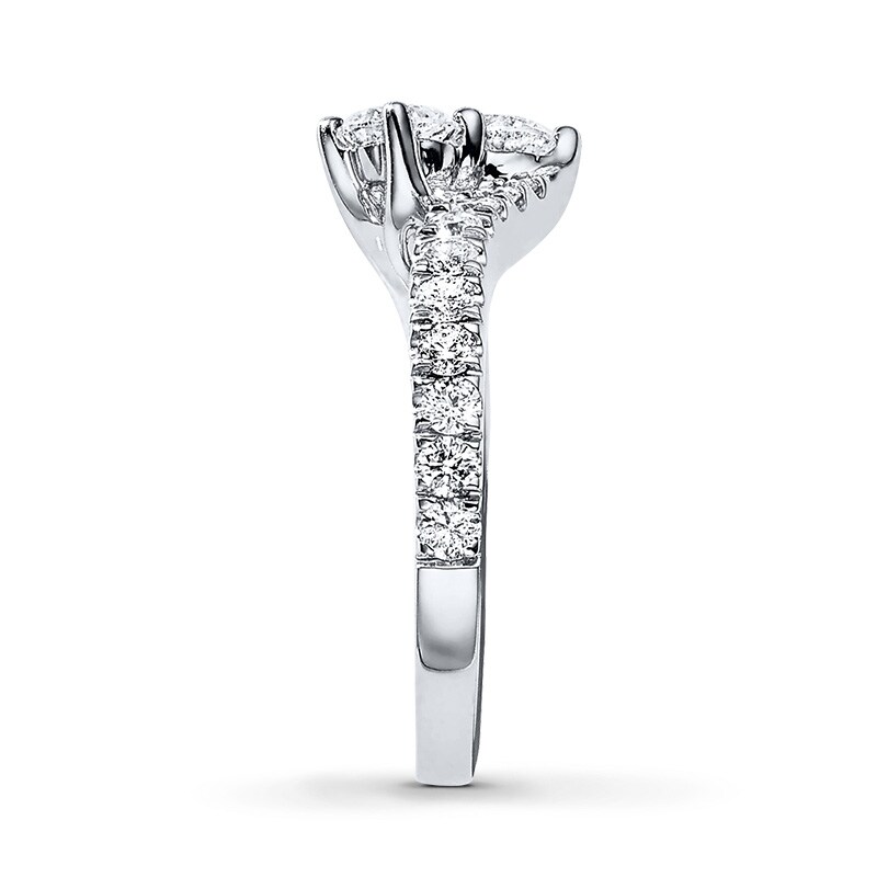 Previously Owned - Ever Us® 2 CT. T. W. Two-Stone Diamond Bypass Ring in 14K White Gold