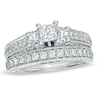 Thumbnail Image 1 of Previously Owned - Vera Wang Love Collection 2 CT. T.W. Princess-Cut Diamond Three Stone Bridal Set in 14K White Gold