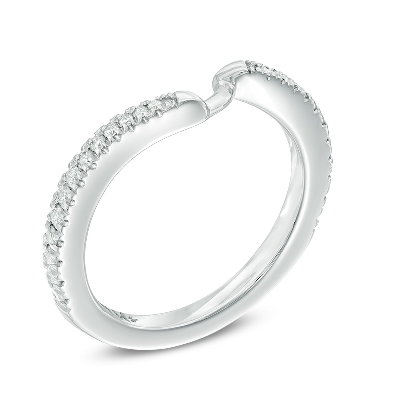 Main Image 2 of Previously Owned - Ever Us® 1/4 CT. T.W. Diamond Contour Band in 14K White Gold