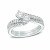 Thumbnail Image 4 of Previously Owned - Ever Us® 1 CT. T.W. Two-Stone Diamond Bypass Ring in 14K White Gold
