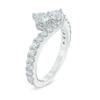 Thumbnail Image 2 of Previously Owned - Ever Us™ 1-1/2 CT. T.W. Two-Stone Diamond Bypass Ring in 14K White Gold