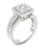 Thumbnail Image 2 of Previously Owned - 1-1/2  CT. T.W. Composite Diamond Cushion Frame Engagement Ring in 14K White Gold