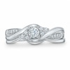 Thumbnail Image 0 of Previously Owned - 1/3 CT. T.W. Diamond Bypass Bridal Set in 10K White Gold