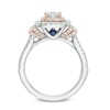 Thumbnail Image 3 of Previously Owned - Vera Wang Love Collection 1-1/5 CT. T.W. Princess-Cut Diamond Double Frame Engagement Ring in 14K Two-Tone Gold