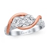 Thumbnail Image 1 of Previously Owned - Ever Us® 1-1/2 CT. T.W. Two-Stone Diamond Swirl Band in 14K Two-Tone Gold