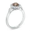 Thumbnail Image 2 of Previously Owned - 1-1/5 CT. T.W. Champagne and White Diamond Frame Engagement Ring in 14K White Gold