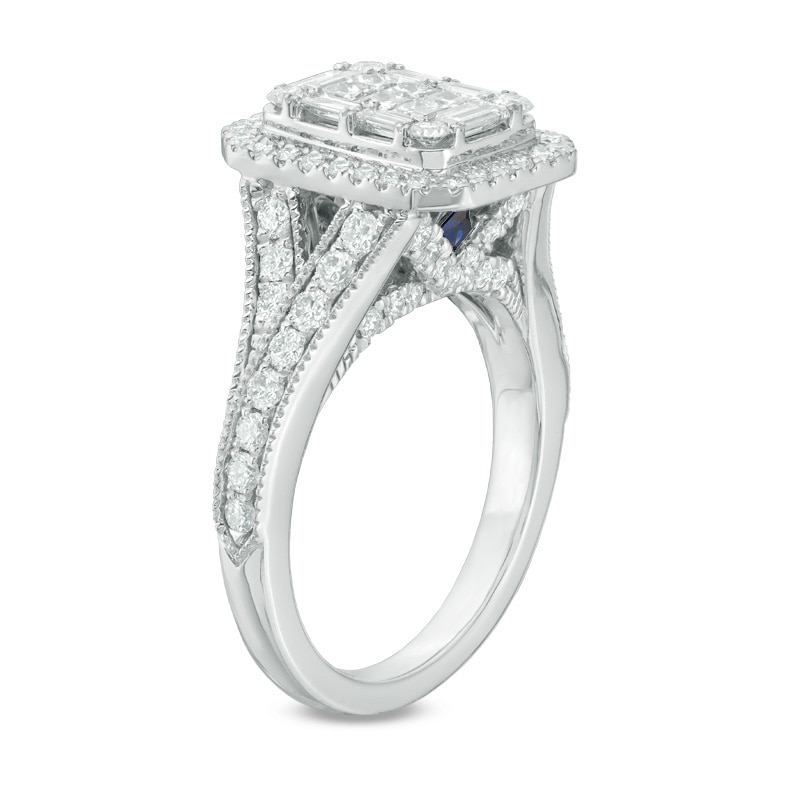 Main Image 2 of Previously Owned - Vera Wang Love Collection 1-1/2 CT. T.W. Composite Diamond Engagement Ring in 14K White Gold