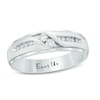 Thumbnail Image 1 of Previously Owned - Ever Us® 1/4 CT. T.W. Two Stone Diamond Satin Slant Band in 14K White Gold