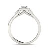 Thumbnail Image 3 of Previously Owned - 1/2 CT. T.W. Diamond Cushion Frame Split Shank Vintage-Style Engagement Ring in 14K White Gold