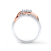 Thumbnail Image 2 of Previously Owned - Ever Us® 1/2 CT. T.W. Two-Stone Diamond Swirl Band in 14K Two-Tone Gold