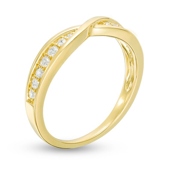 Previously Owned - 1/5 CT. T.w. Diamond Criss-Cross Anniversary Band in 10K Gold