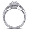 Thumbnail Image 3 of Previously Owned - 1/2 CT. T.W. Princess-Cut Diamond Double Frame Bridal Set in Sterling Silver