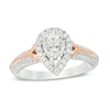 Thumbnail Image 1 of Previously Owned - 1/2 CT. T.W. Diamond Pear-Shaped Frame Engagement Ring in 14K Two-Tone Gold