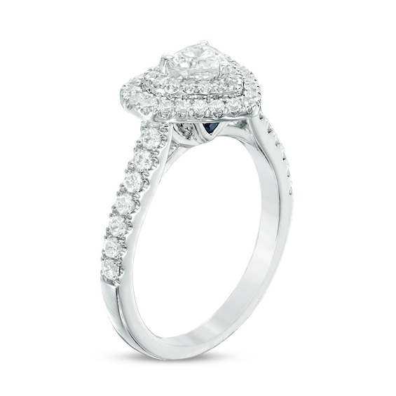 Previously Owned - Vera Wang Love Collection 1 CT. T.w. Heart-Shaped Diamond Engagement Ring in 14K White Gold