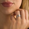 Thumbnail Image 3 of Previously Owned - 1-1/5 CT. T.W.   Oval center Diamond Frame Bridal Set in 14K White Gold (I/SI2)