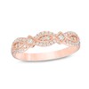 Thumbnail Image 1 of Previously Owned - 1/4 CT. T.W. Diamond Art Deco Vintage-Style Stackable Band in 10K Rose Gold