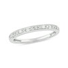 Thumbnail Image 1 of Previously Owned - 1/8 CT. T.W. Baguette and Round Diamond Alternating Stackable Band in 10K White Gold