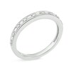 Thumbnail Image 2 of Previously Owned - 1/8 CT. T.W. Baguette and Round Diamond Alternating Stackable Band in 10K White Gold