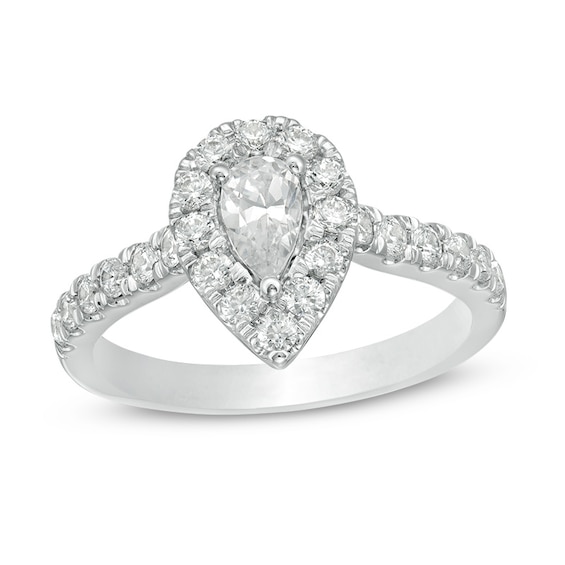 Previously Owned - Love's Destiny by Zales 1 CT. T.w. Pear-Shaped Diamond Engagement Ring in 14K Two-Tone Gold