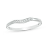 Thumbnail Image 1 of Previously Owned - Diamond Accent Vintage-Style Contour Anniversary Band in 10K White Gold