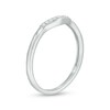 Thumbnail Image 2 of Previously Owned - Diamond Accent Vintage-Style Contour Anniversary Band in 10K White Gold