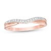 Thumbnail Image 1 of Previously Owned - 1/10 CT. T.W. Diamond Contour Anniversary Band in 14K Rose Gold