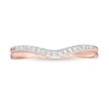 Thumbnail Image 4 of Previously Owned - 1/10 CT. T.W. Diamond Contour Anniversary Band in 14K Rose Gold
